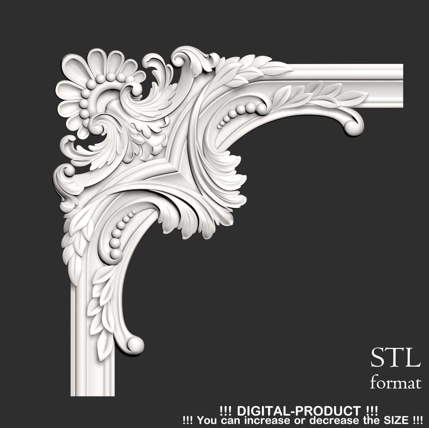 Elegant Corner Decor for Furniture, Wall Panels & Gypsum Decoration