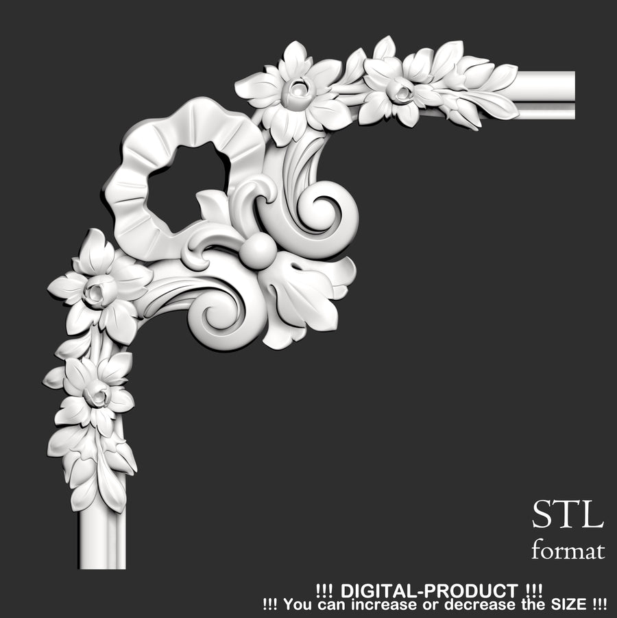 Elegant Corner Decor for Furniture, Wall Panels & Gypsum Decoration