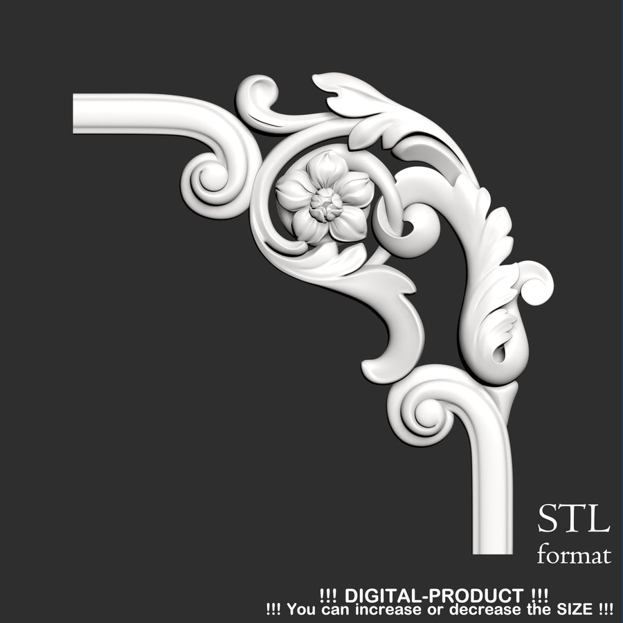 Elegant Corner Decor for Furniture, Wall Panels & Gypsum Decoration