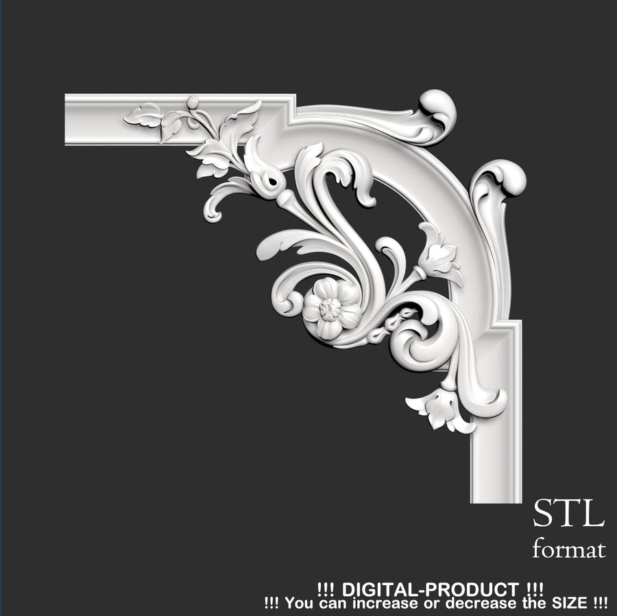 Elegant Corner Decor for Furniture, Wall Panels & Gypsum Decoration