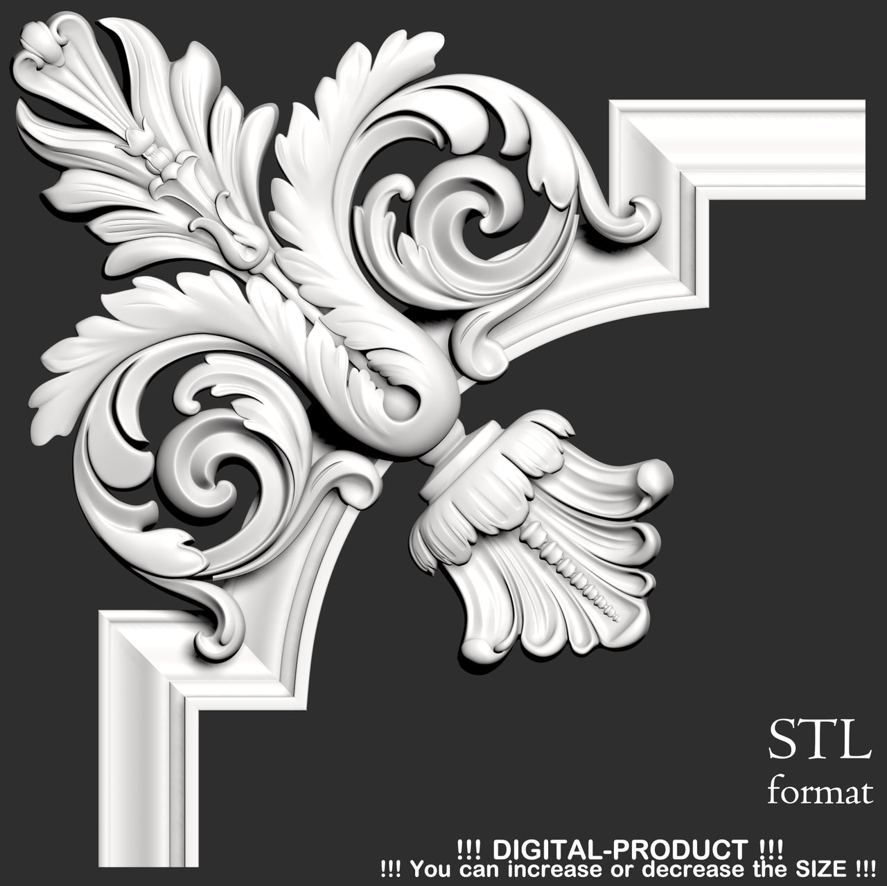 Elegant Corner Decor for Furniture, Wall Panels & Gypsum Decoration