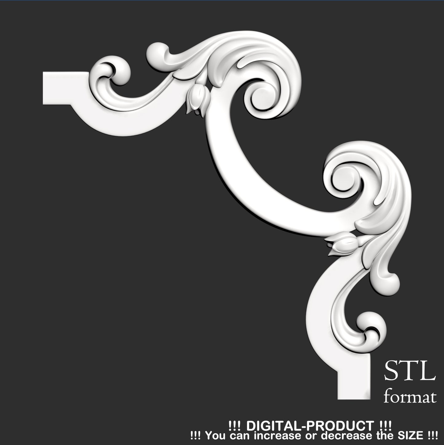 Decoración Elegante de Esquinas para Muebles, Paneles de Pared y Decoración de Yeso