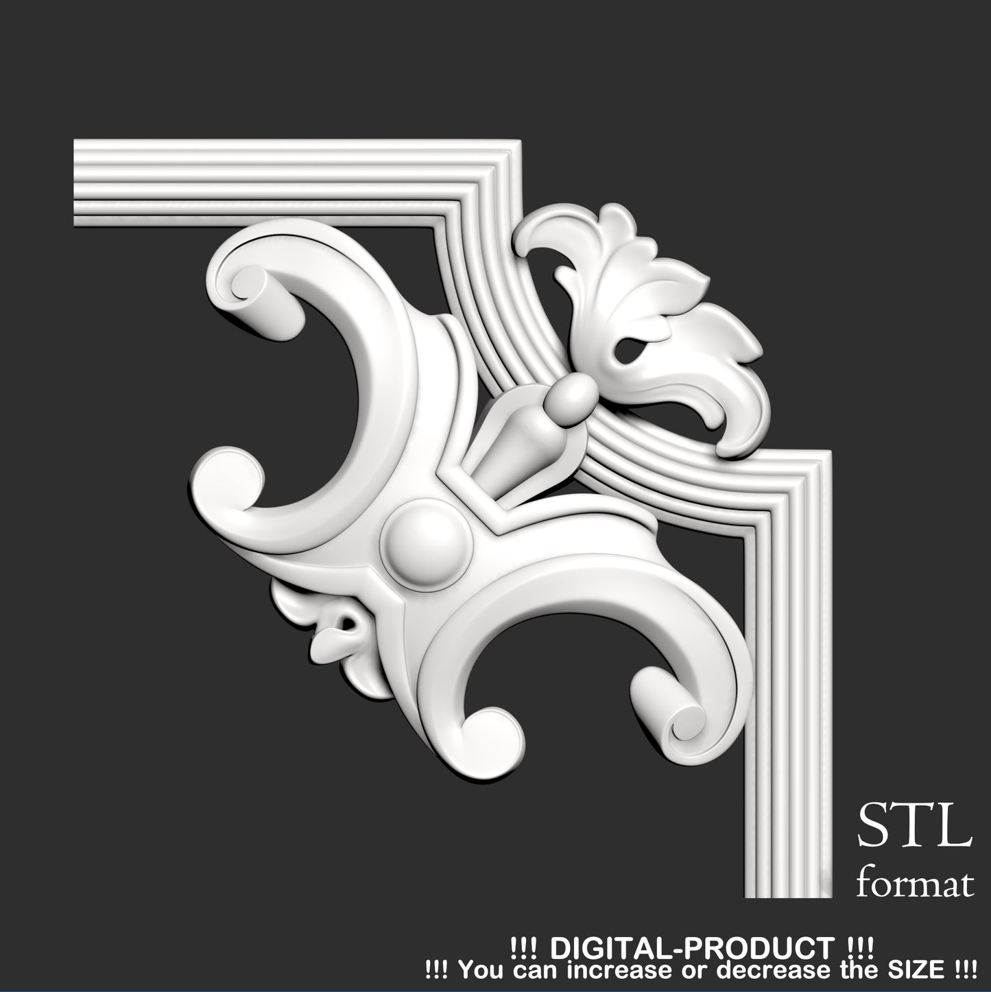 Elegant Corner Decor for Furniture, Wall Panels & Gypsum Decoration