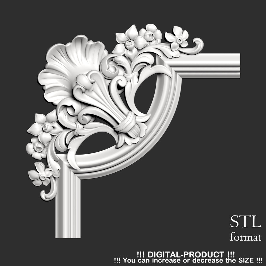 Elegant Corner Decor for Furniture, Wall Panels & Gypsum Decoration