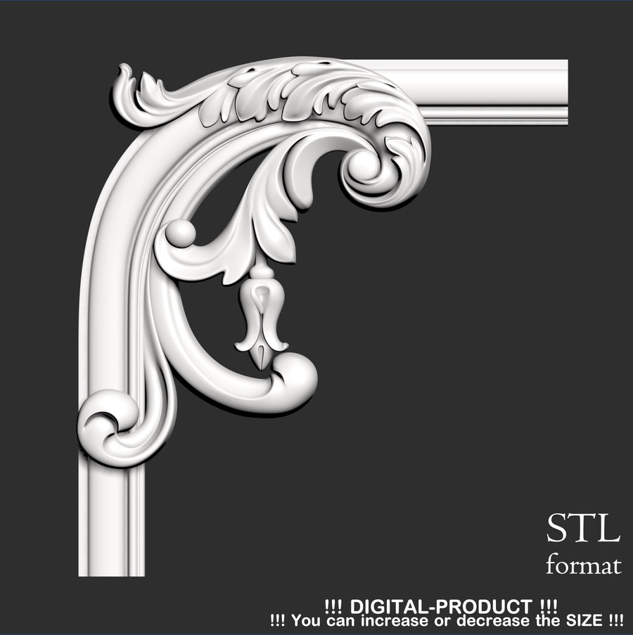 Elegant Corner Decor for Furniture, Wall Panels & Gypsum Decoration