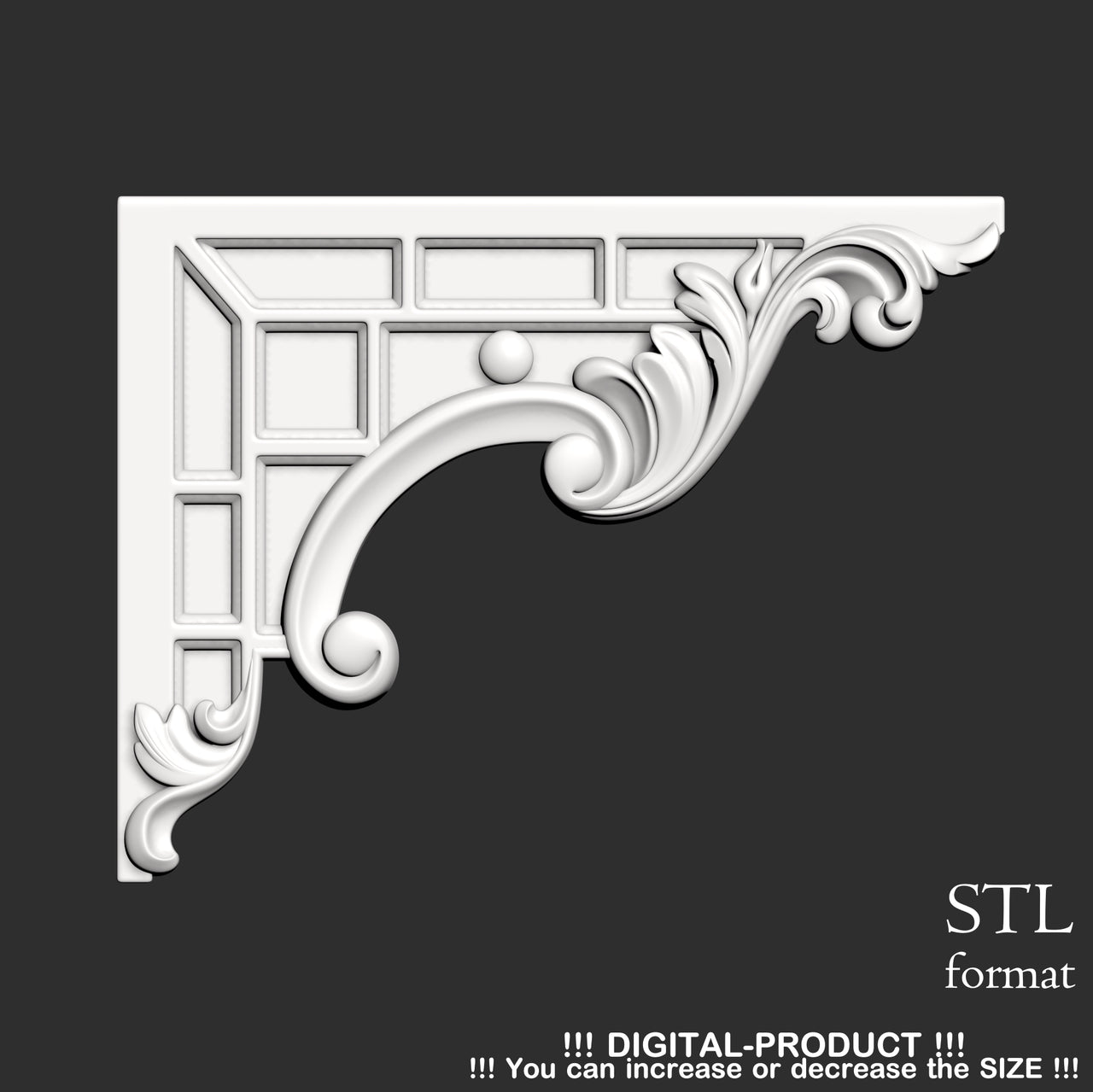 Elegant Corner Decor for Furniture, Wall Panels & Gypsum Decoration