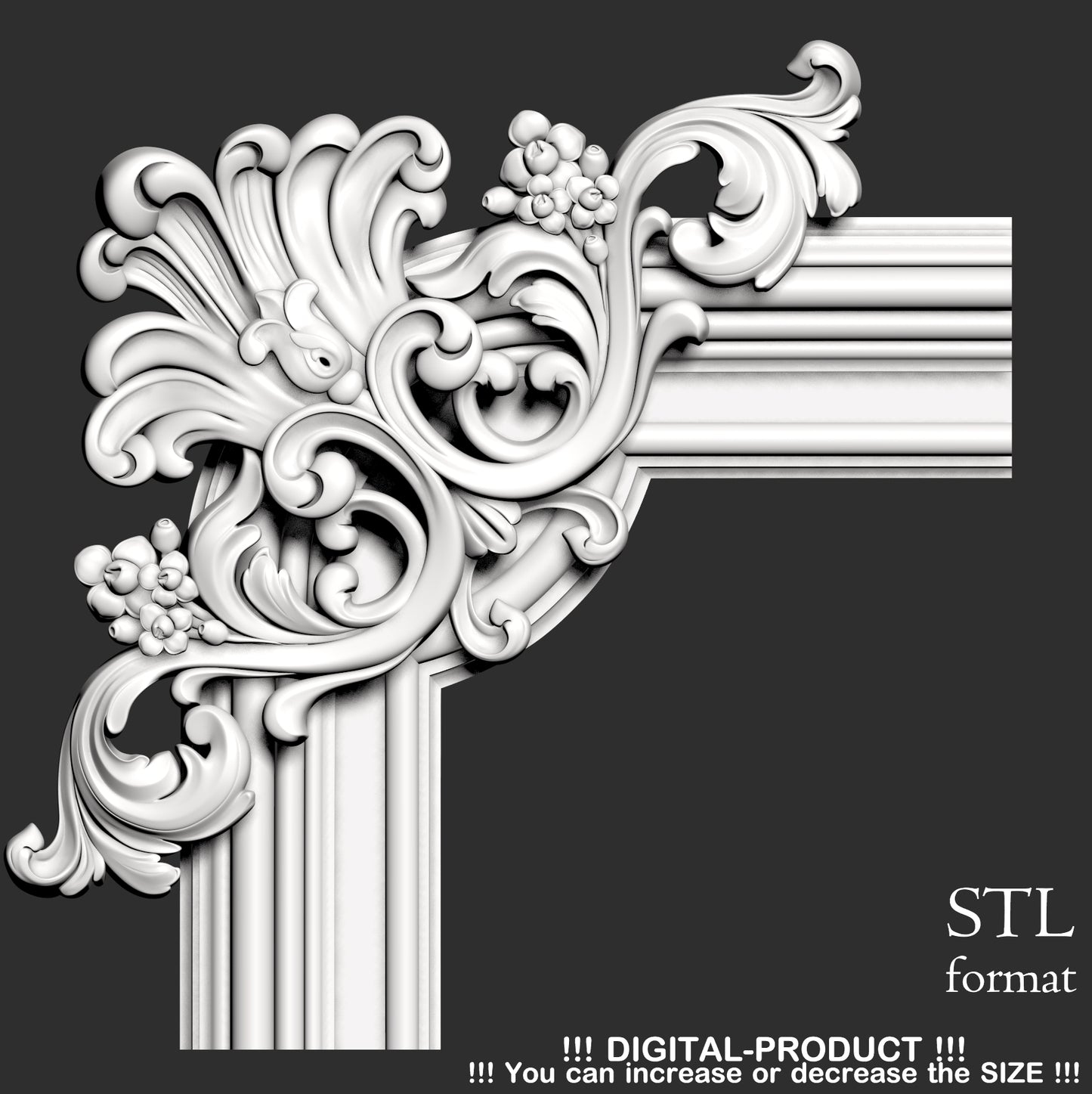 Decoración Elegante de Esquinas para Muebles, Paneles de Pared y Decoración de Yeso