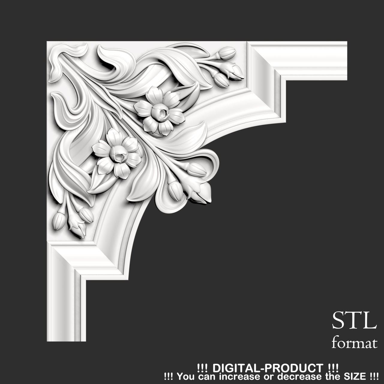 Elegant Corner Decor for Furniture, Wall Panels & Gypsum Decoration