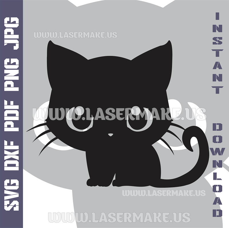 Cat Laser and Cricut SVG Vector Files
