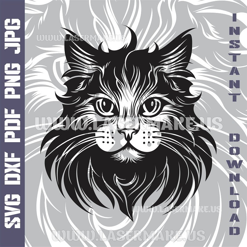 Cat Laser and Cricut SVG Vector Files