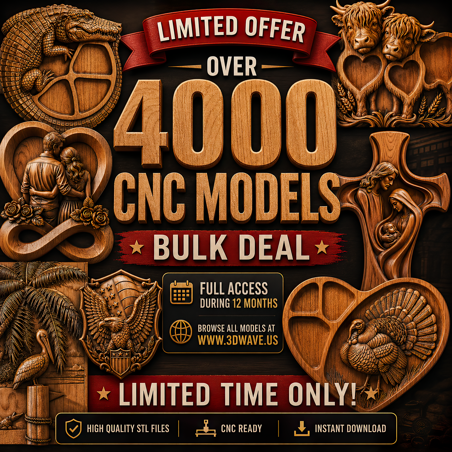 4000 CNC & 3D Models – 12 Month Unlimited Access