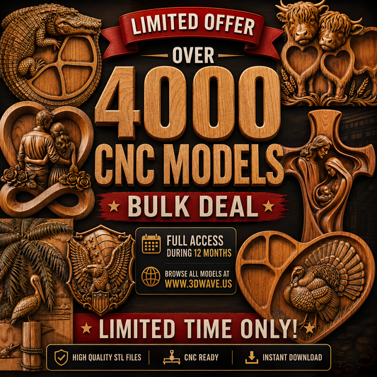 4000 CNC & 3D Models – 12 Month Unlimited Access