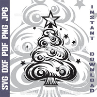 Thumbnail for Christmas Tree Laser and Cricut SVG Vector Files