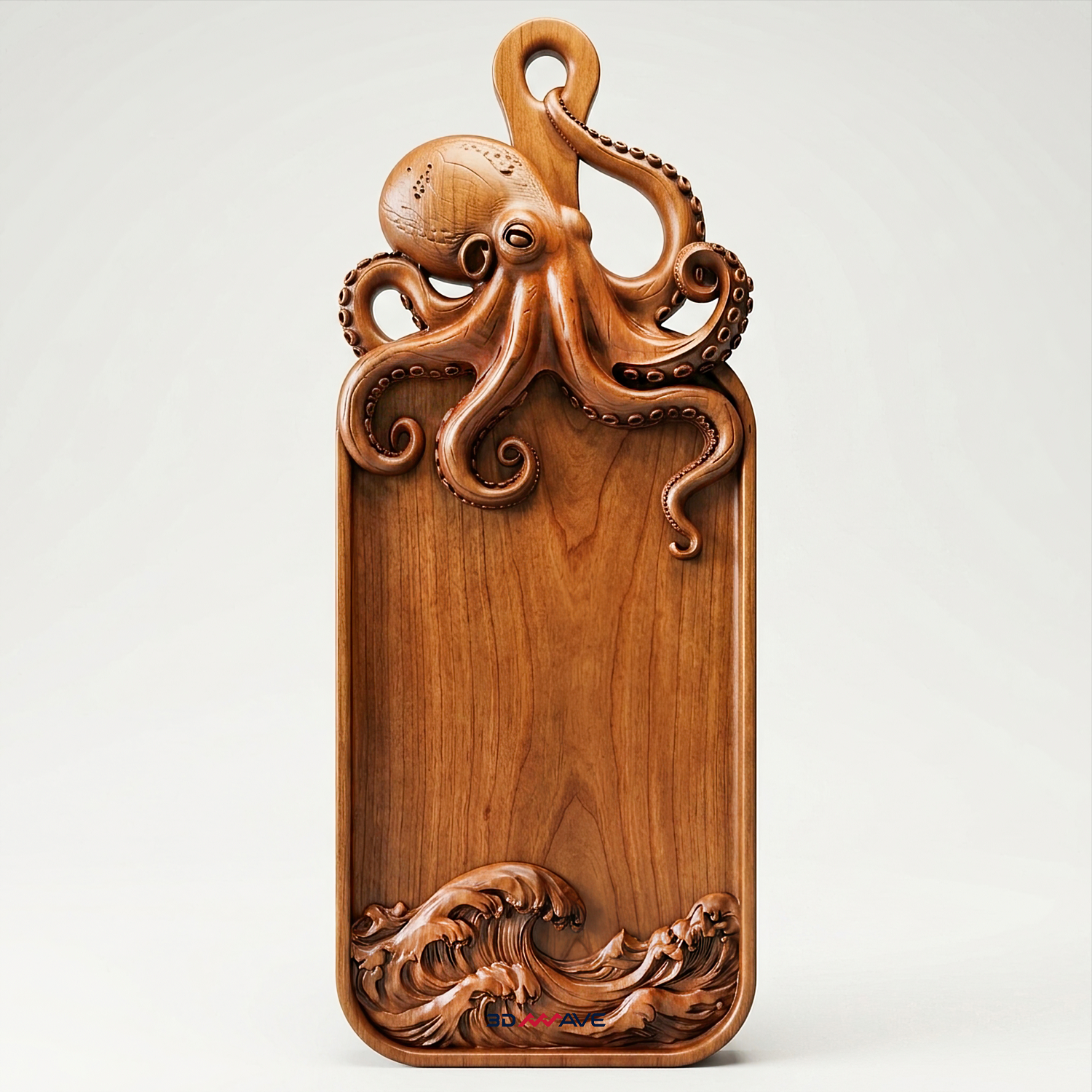 Coastal wood carving STL for CNC router projects.