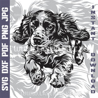 Thumbnail for Cocker Spaniel Laser and Cricut SVG Vector Files