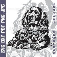Thumbnail for Cocker Spaniels Laser and Cricut SVG Vector Files