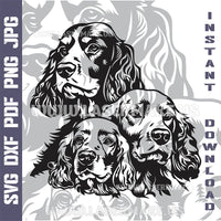 Thumbnail for Cocker Spaniels Laser and Cricut SVG Vector Files
