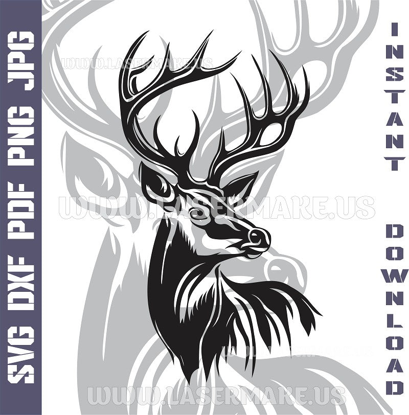 DEER Laser and Cricut SVG Vector Files