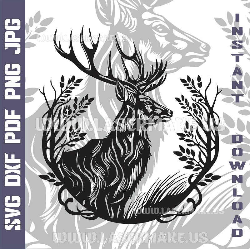 DEER Laser and Cricut SVG Vector Files