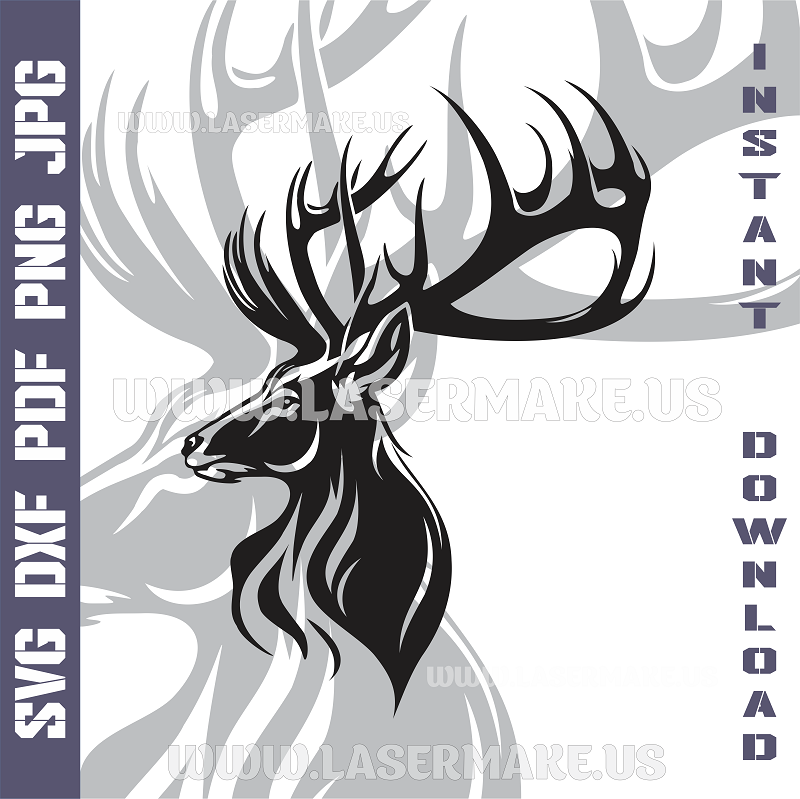 DEER Laser and Cricut SVG Vector Files