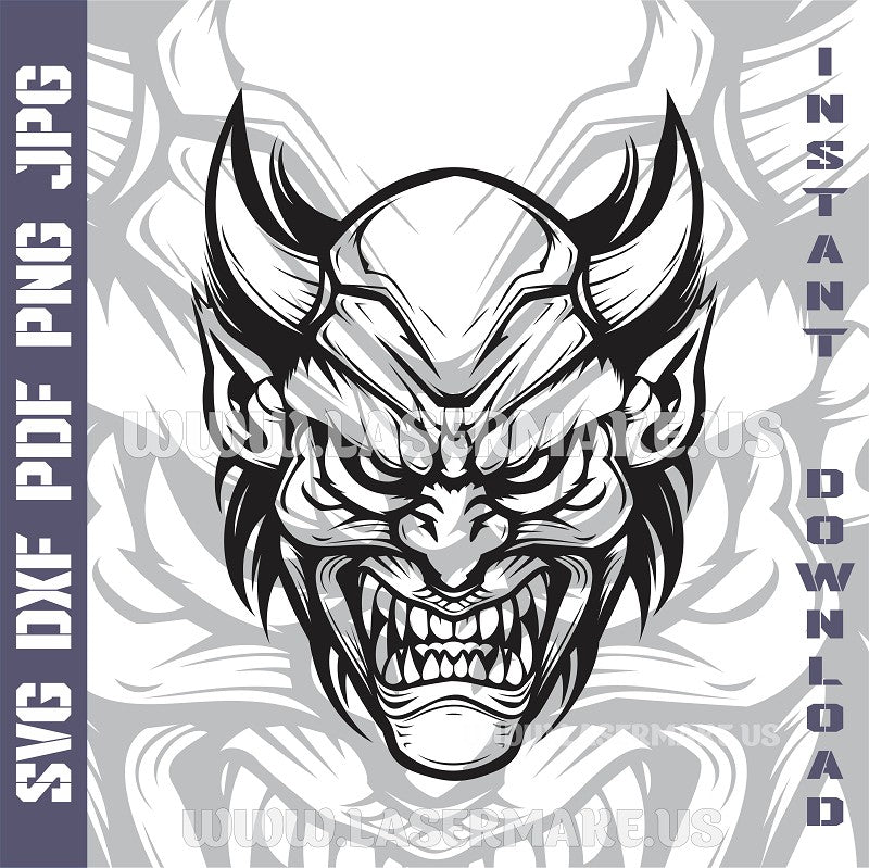 Devil Mask Laser and Cricut SVG Vector Files