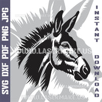 Thumbnail for DONKEY Laser and Cricut SVG Vector Files