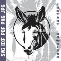 Thumbnail for DONKEY Laser and Cricut SVG Vector Files