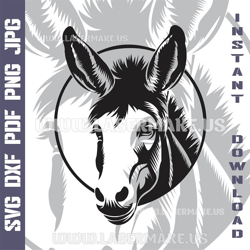 DONKEY Laser and Cricut SVG Vector Files