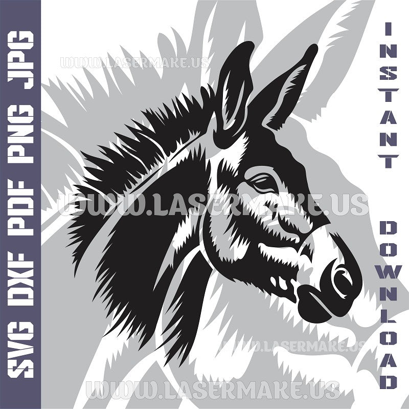 DONKEY Laser and Cricut SVG Vector Files