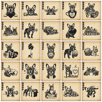 Thumbnail for Saint Valentin French Bulldog Bundles Dog  | Vector Art: LaserCut Files for Cricut, Glowforge SVG | Digital Products (Copy)