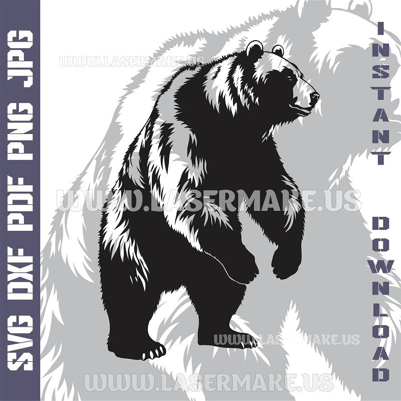 Grizzly Laser and Cricut SVG Vector Files