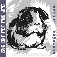 Thumbnail for Guinea Pig Laser and Cricut SVG Vector Files