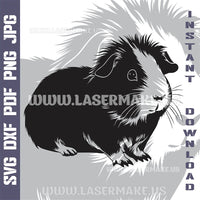 Thumbnail for Guinea Pig Laser and Cricut SVG Vector Files