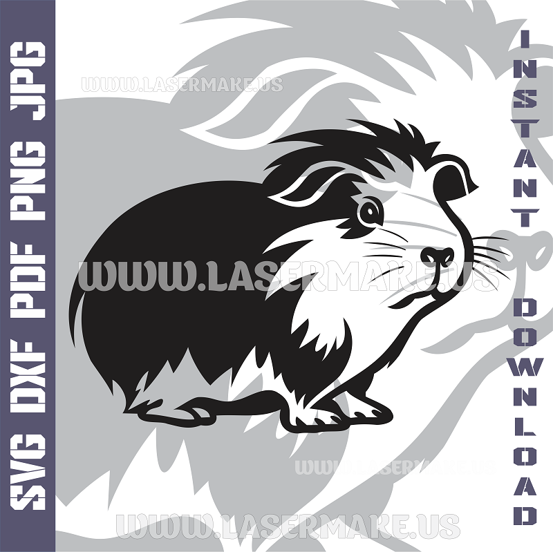 Guinea Pig Laser and Cricut SVG Vector Files