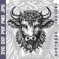 Thumbnail for HIGHLAND COW Laser and Cricut SVG Vector Files