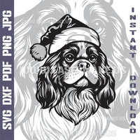 Thumbnail for Cavalier King Charles Spaniel Santa Dog Laser and Cricut SVG Vector Files