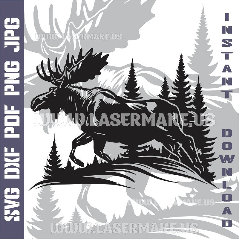 Moose Laser and Cricut SVG Vector Files