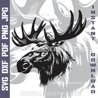 Thumbnail for Moose Laser and Cricut SVG Vector Files