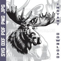 Thumbnail for Moose Laser and Cricut SVG Vector Files