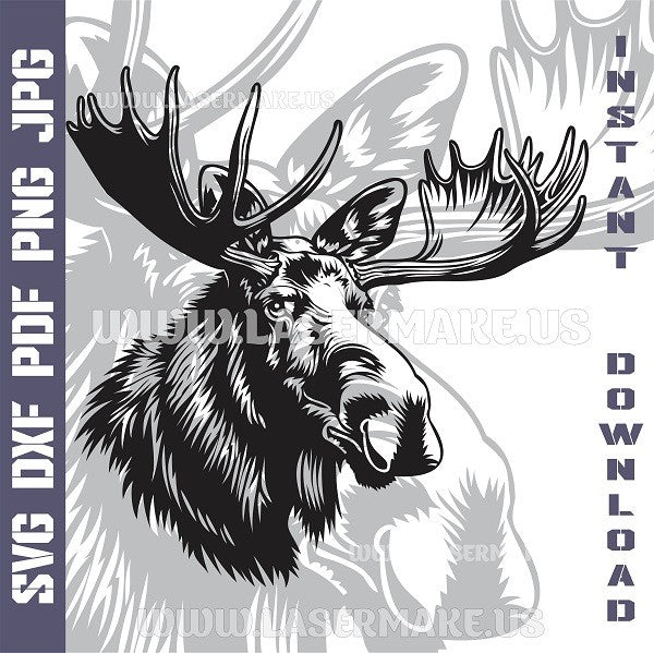 Moose Laser and Cricut SVG Vector Files