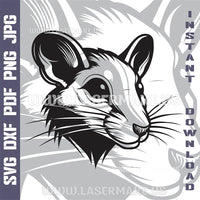 Thumbnail for Mouse Laser and Cricut SVG Vector Files