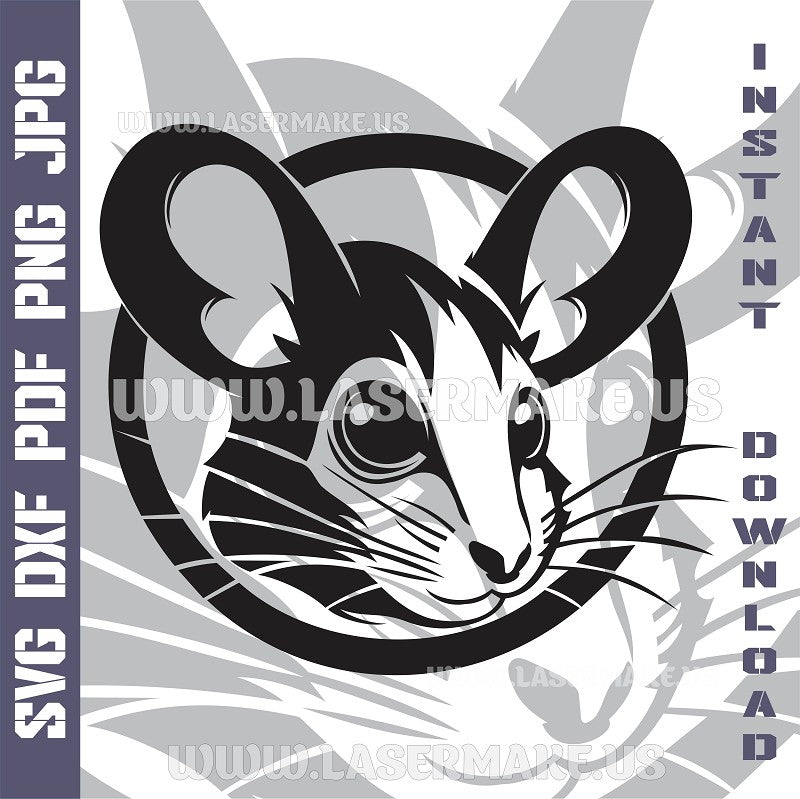 Mouse Laser and Cricut SVG Vector Files