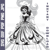 Thumbnail for Princess Laser and Cricut SVG Vector Files