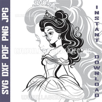 Thumbnail for Princess Laser and Cricut SVG Vector Files