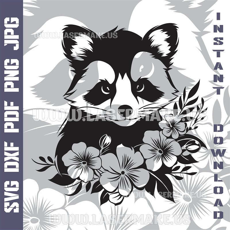Raccoon Laser and Cricut SVG Vector Files