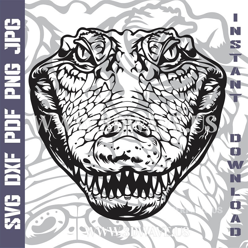 ALLIGATOR HEAD Laser and Cricut SVG Vector Designs