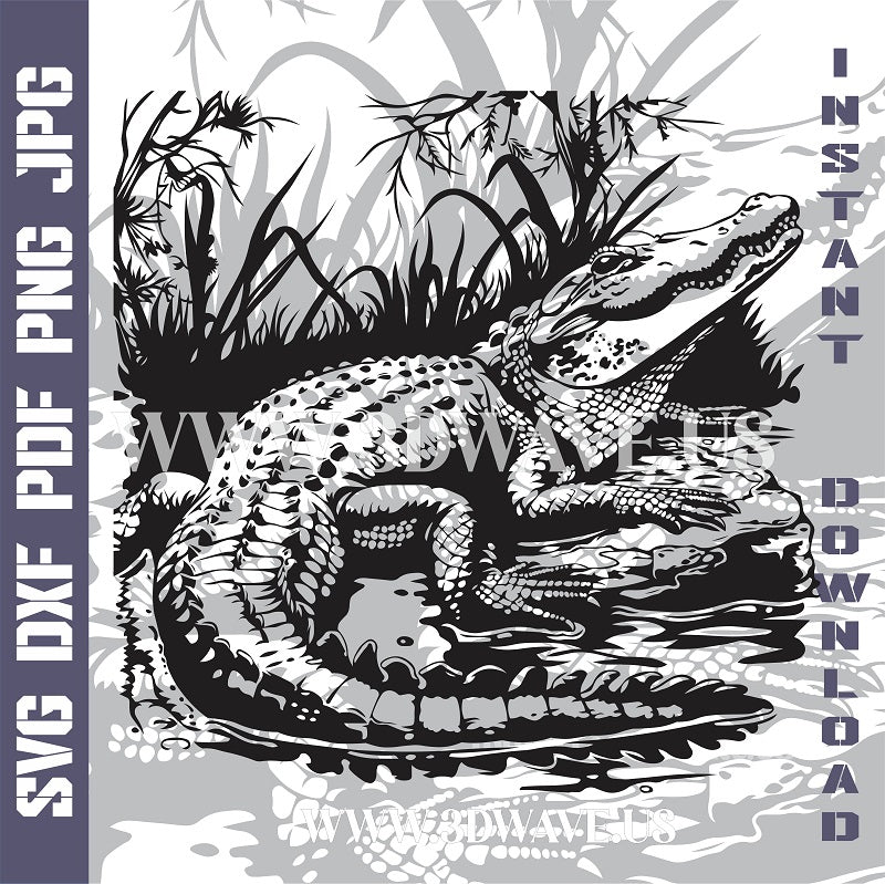 ALLIGATOR Laser Cricut SVG Vector Designs