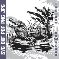 Thumbnail for ALLIGATOR Laser and Cricut SVG Vector File