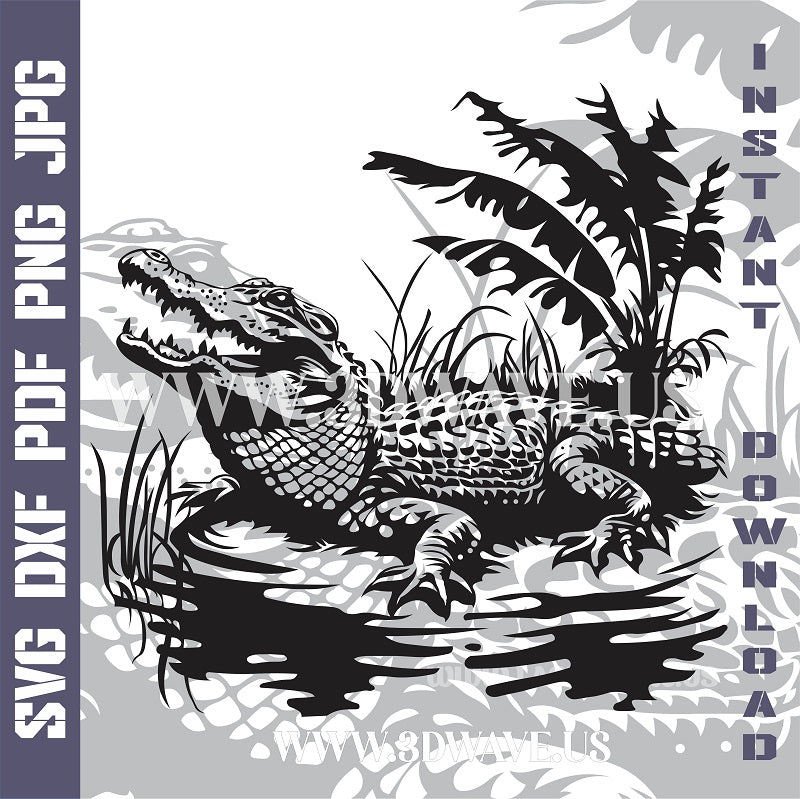 ALLIGATOR Laser and Cricut SVG Vector File