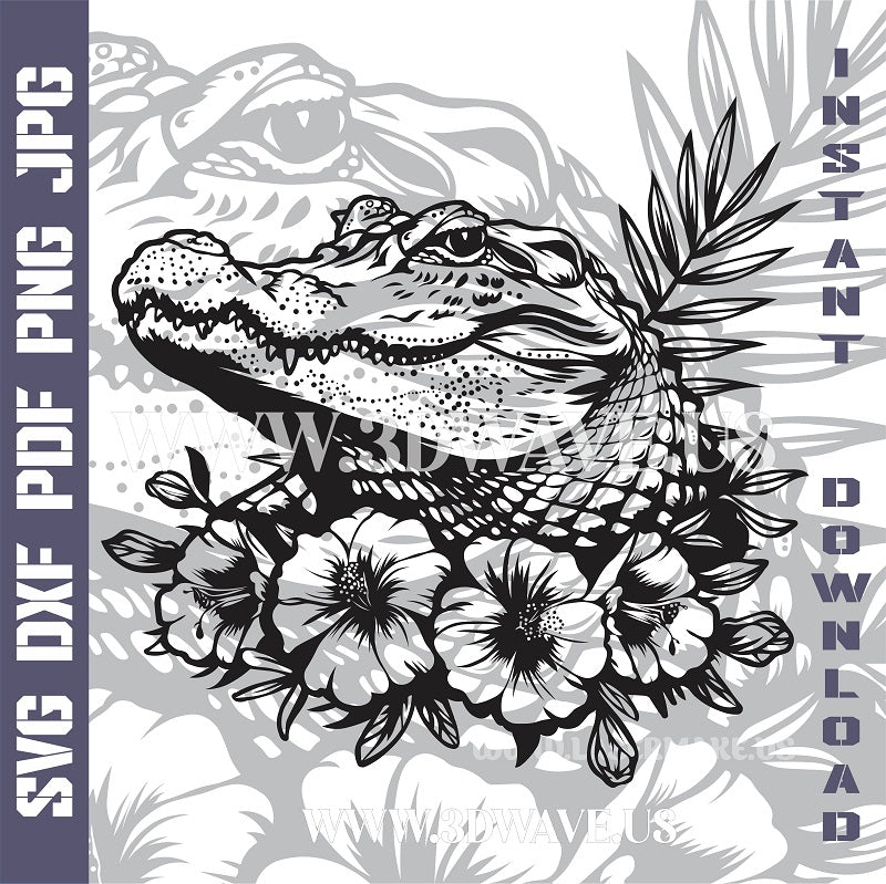 ALLIGATOR Laser and Cricut SVG Vector Files